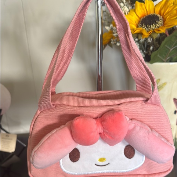 NWOT My Melody Plush/Canvas Zippered HandBag - Picture 1 of 5